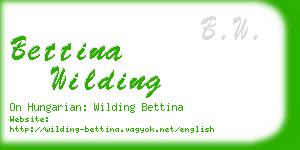 bettina wilding business card